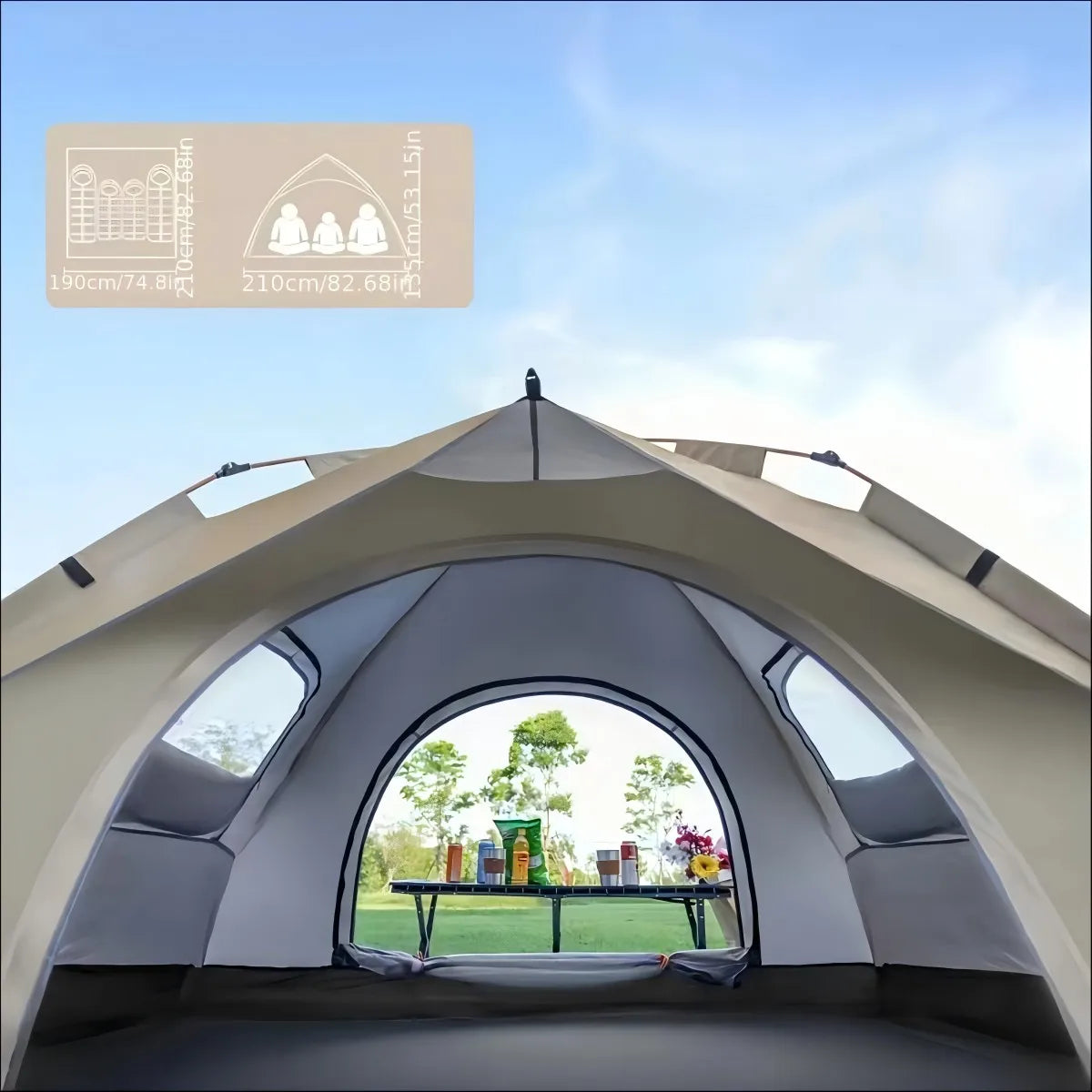 Pakicetus Small Silver Compact Auto Tent Sunshade