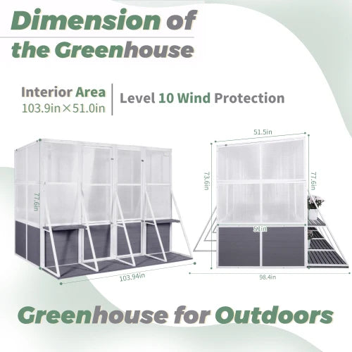 Wooden Outdoor Greenhouse Sunroom Storage Shed Garden Room