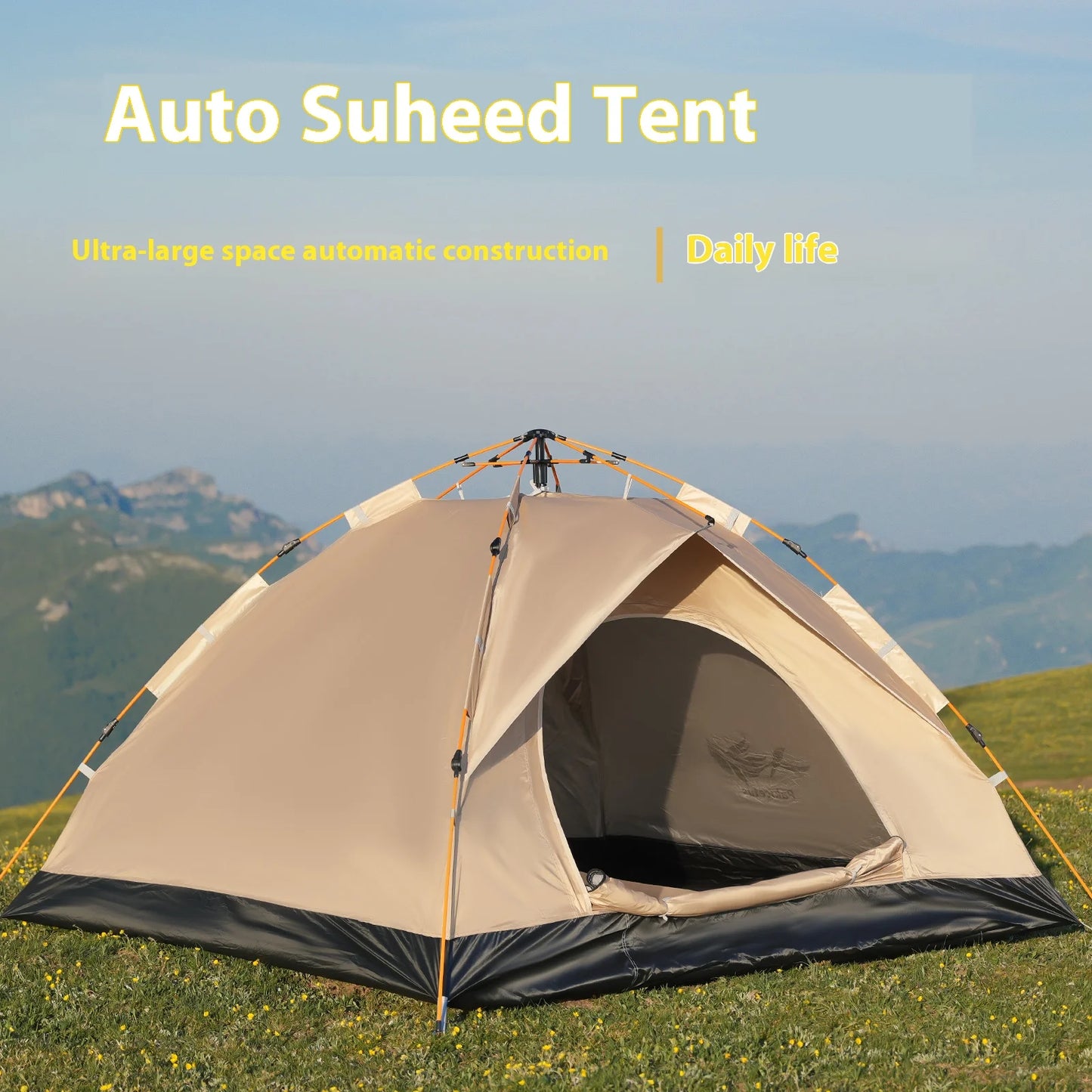 Pakicetus Portable 3-4 Person Instant Golden Tent