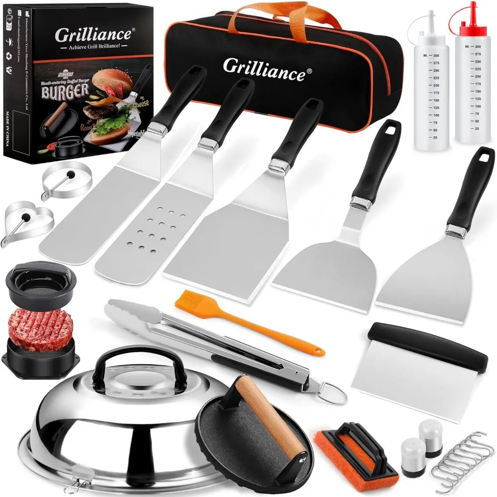 NBVCX 27-Piece Griddle Tool Kit With Spatula And Patty Maker