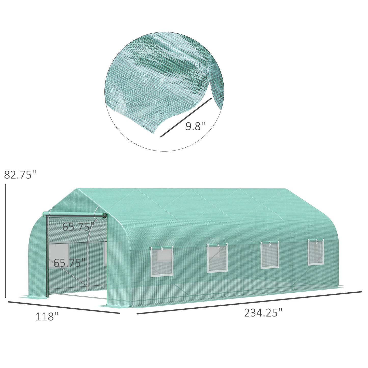 Outsunny Metal Frame Garden Greenhouse