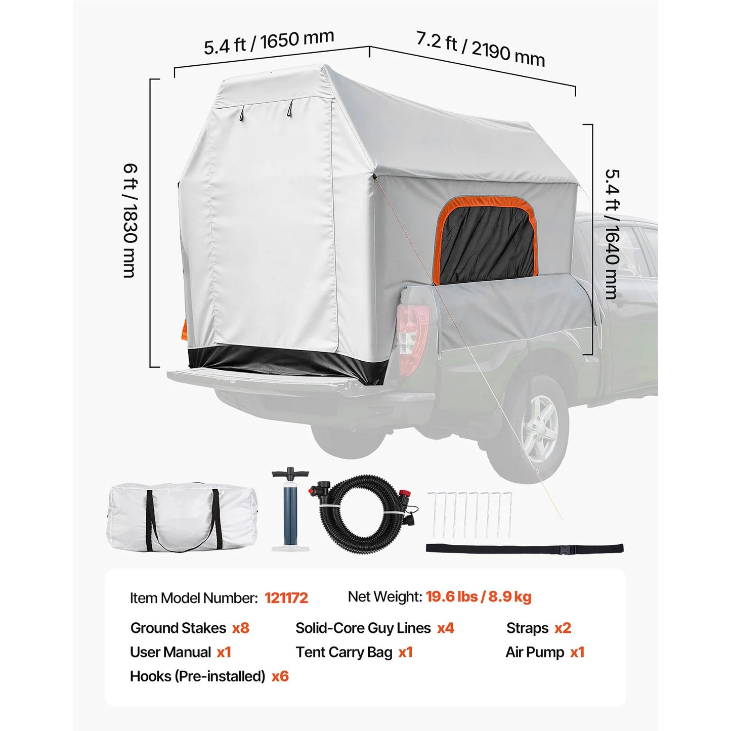 SucceBuy Inflatable Pickup Truck Bed Tent 3-Season