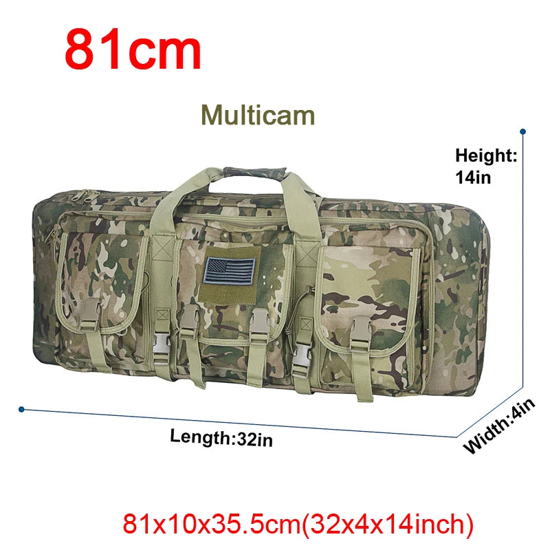 LQARMY Tactical Double Rifle Case With MOLLE Bag
