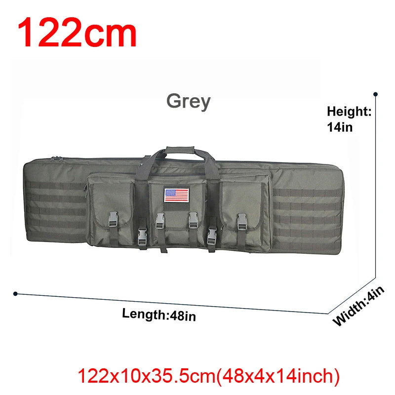 LQARMY Tactical Double Rifle Case With MOLLE Bag