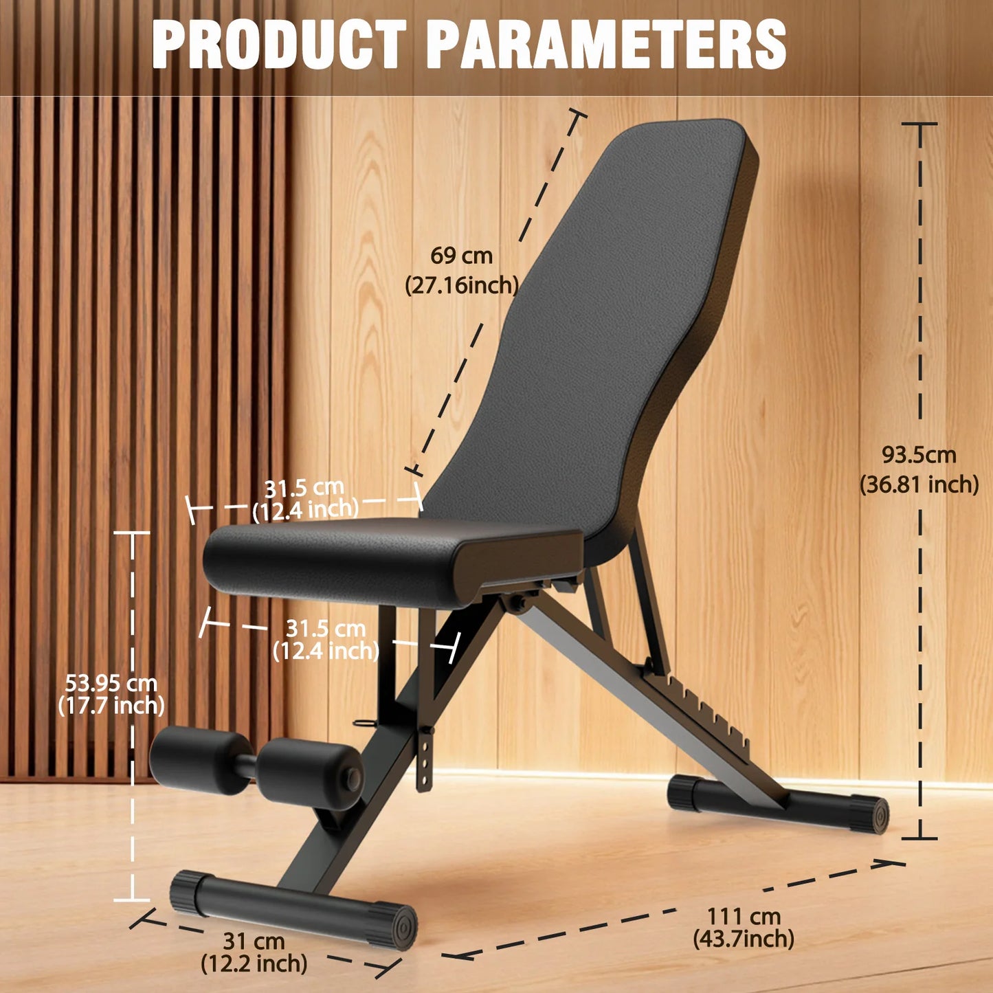 Adjustable Foldable Weight Bench for Full Body Workout