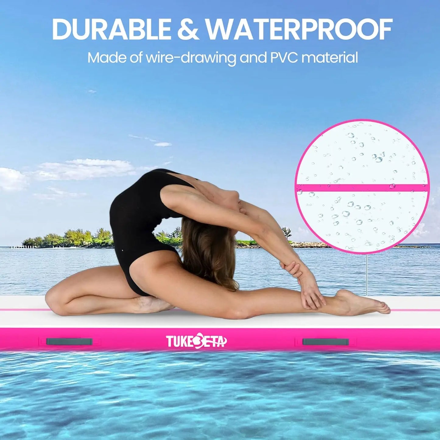YTYIN Gymnastics Mat For Home Use With Electric Pump