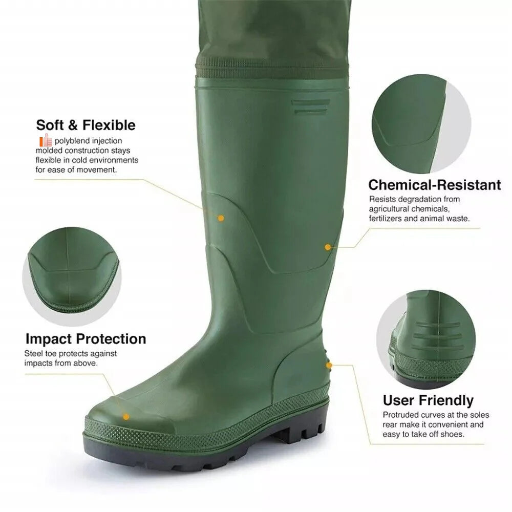 Night Cat Waterproof Chest Wader With Boots For Men Women