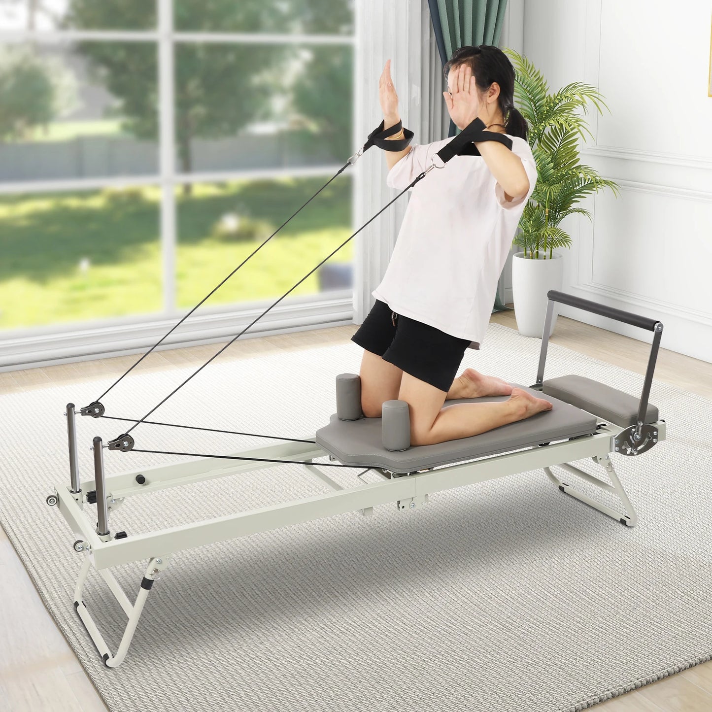 Foldable Pilates Reformer Machine for Home Fitness Equipment