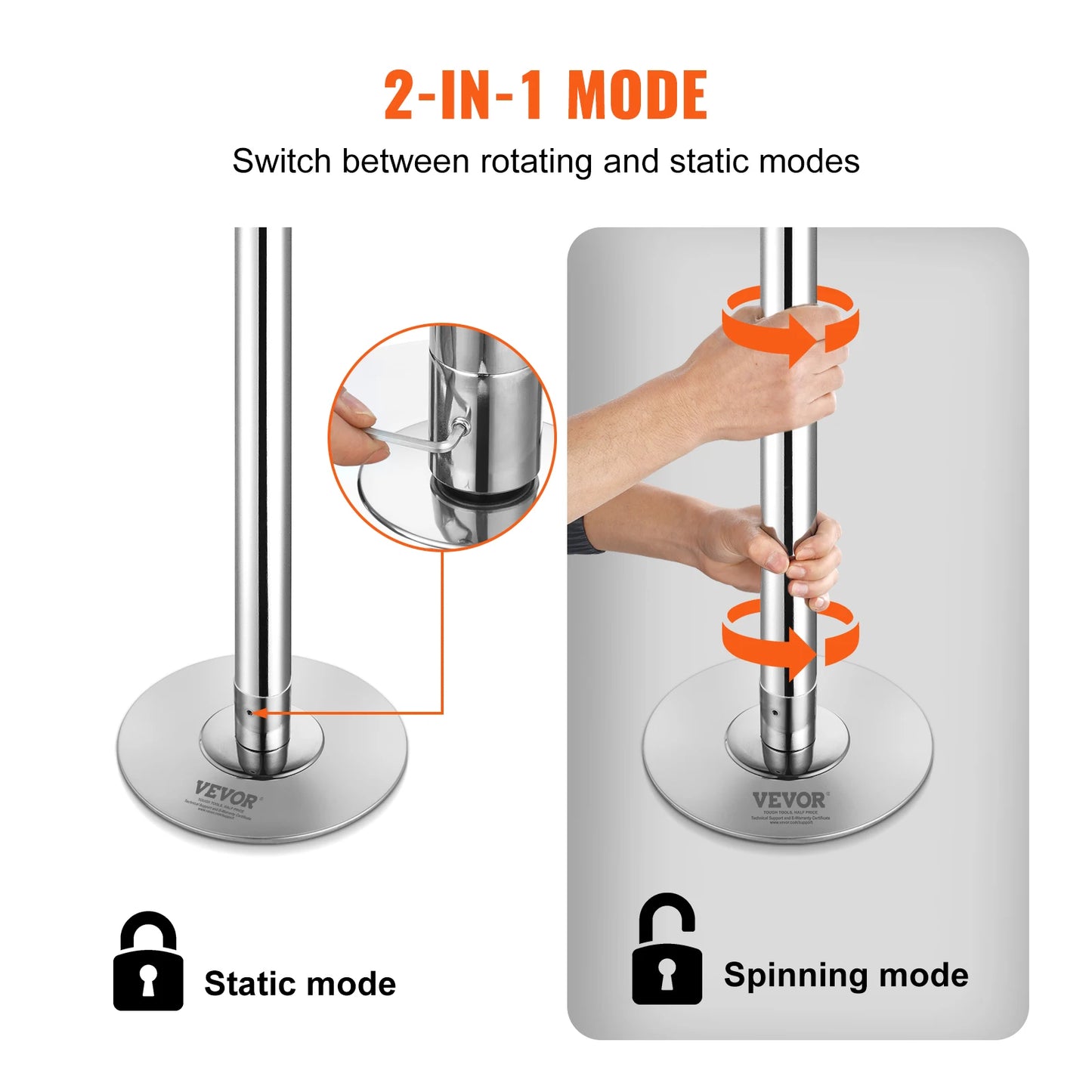SucceBuy Professional Dancing Pole Kit Stainless Steel