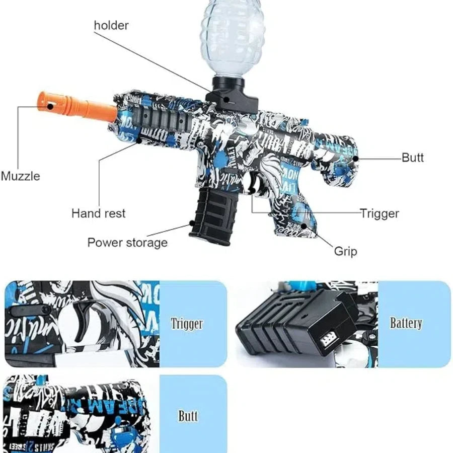 M416 Style Automatic Water Bead Blaster Toy