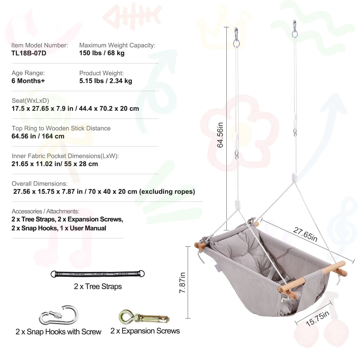 SucceBuy Heavy Duty Outdoor Saucer Tree Swing Set