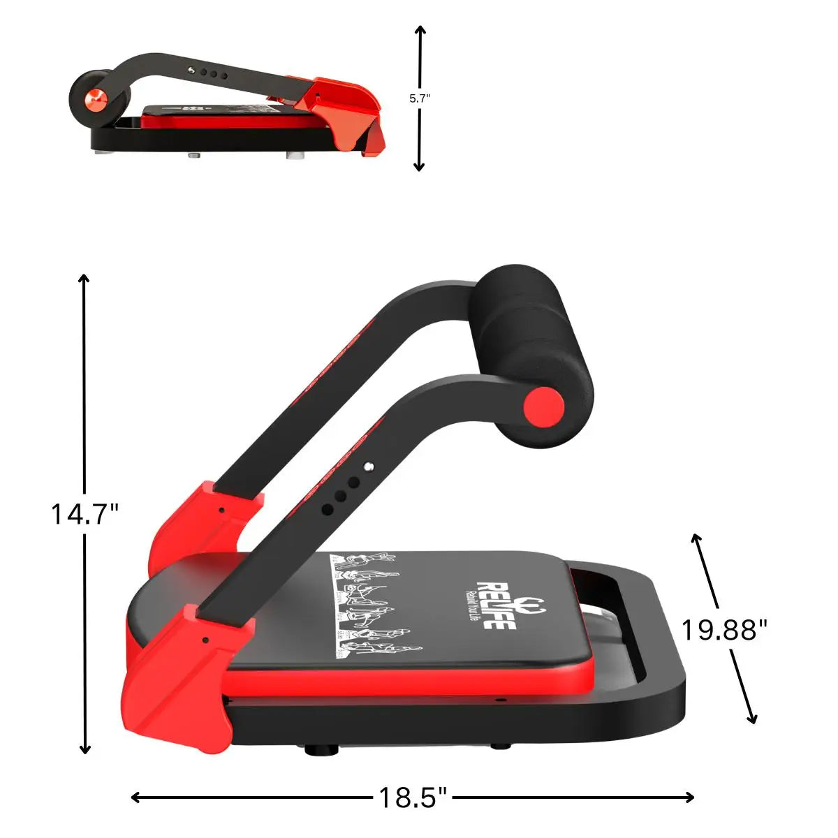 Abdominal Trainer With Foldable Design And Resistance Levels