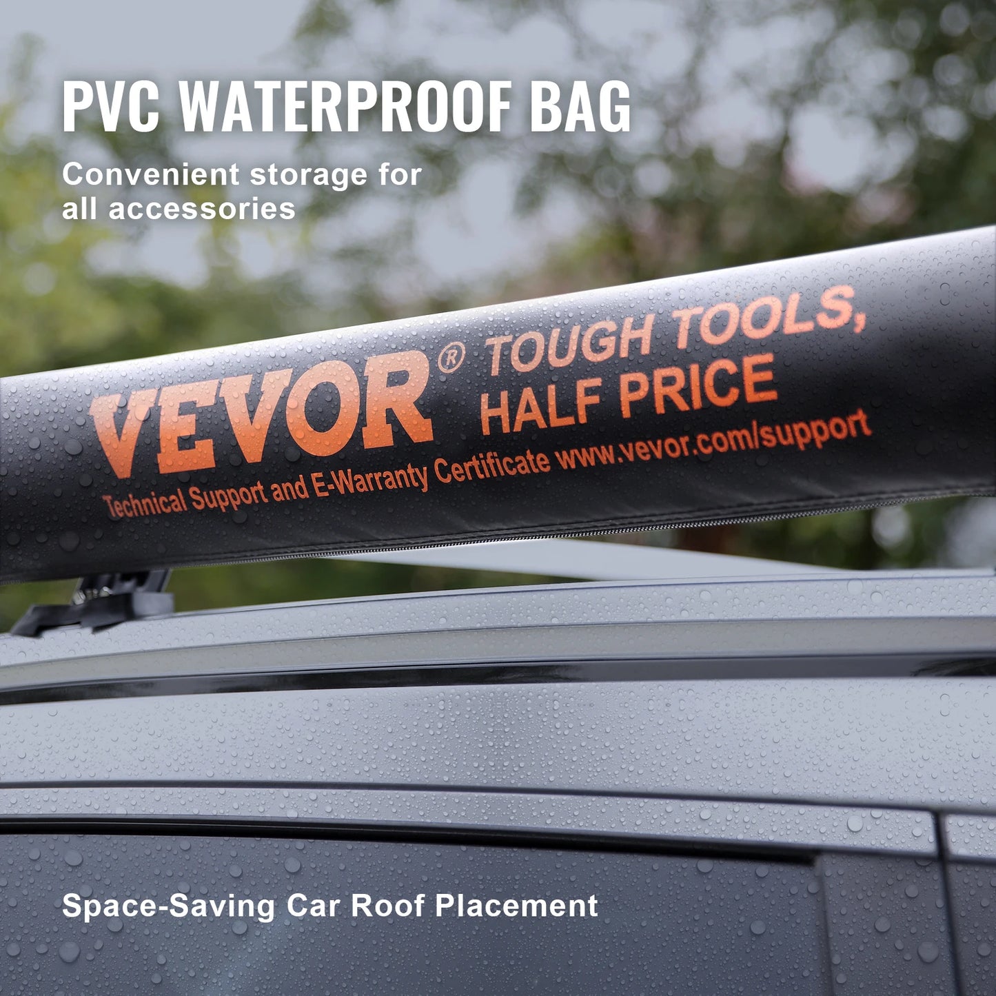 Retractable Vehicle Awning With Waterproof Storage Bag