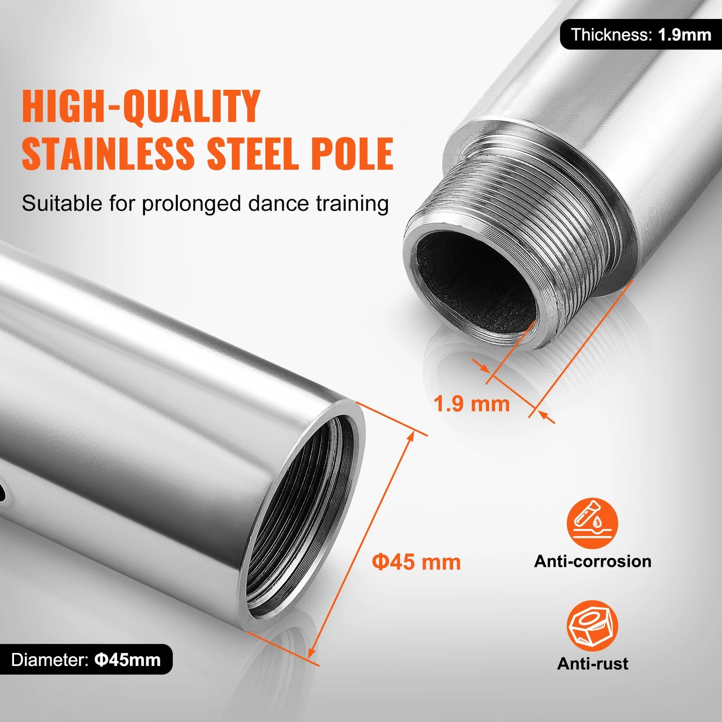 SucceBuy Professional Dancing Pole Kit Stainless Steel