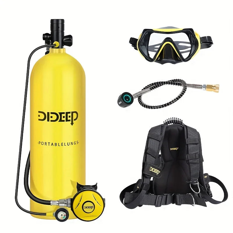 DIDEEP Mini Scuba Tank Set For 40 To 60 Minutes