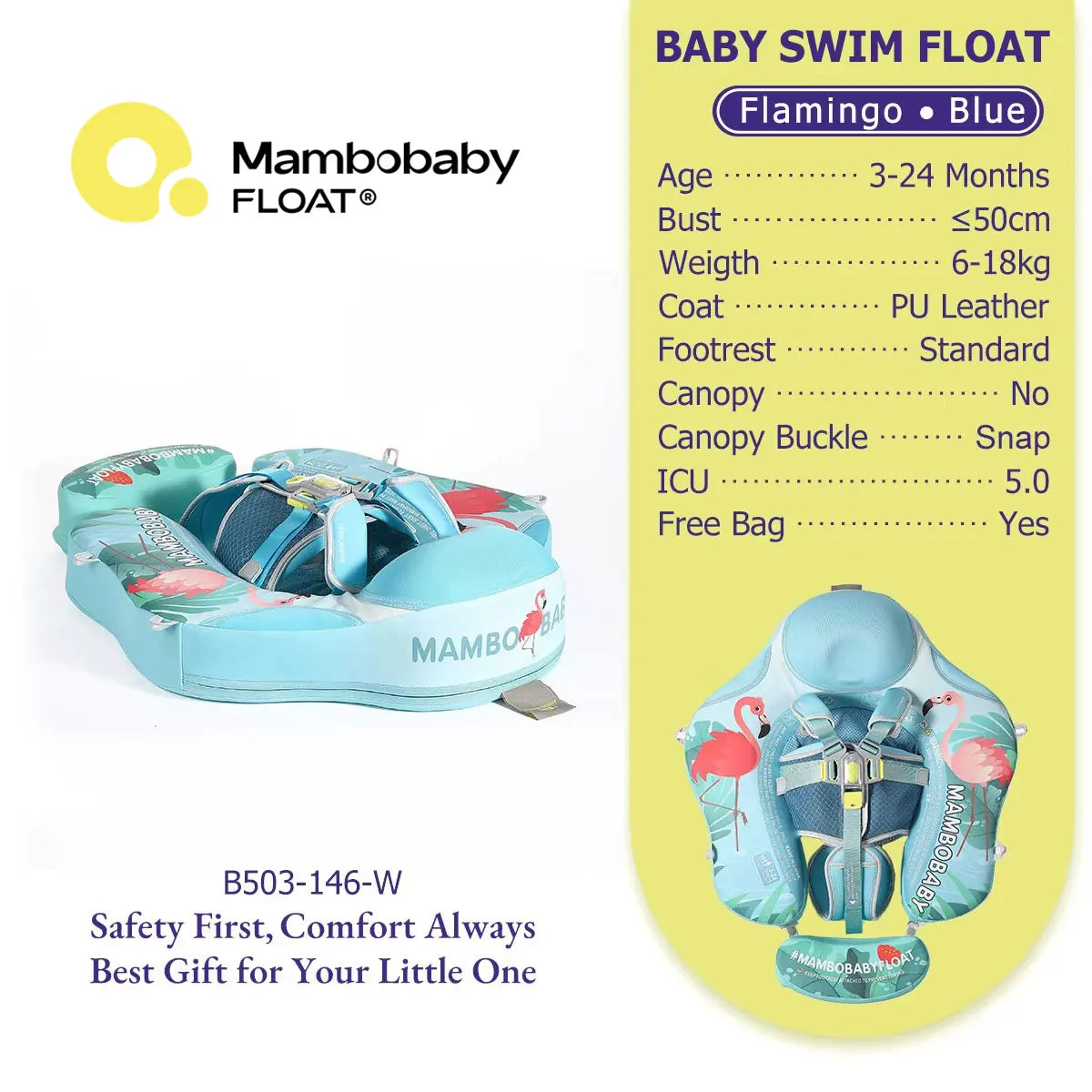 Mambobaby Baby Chest Float With Canopy