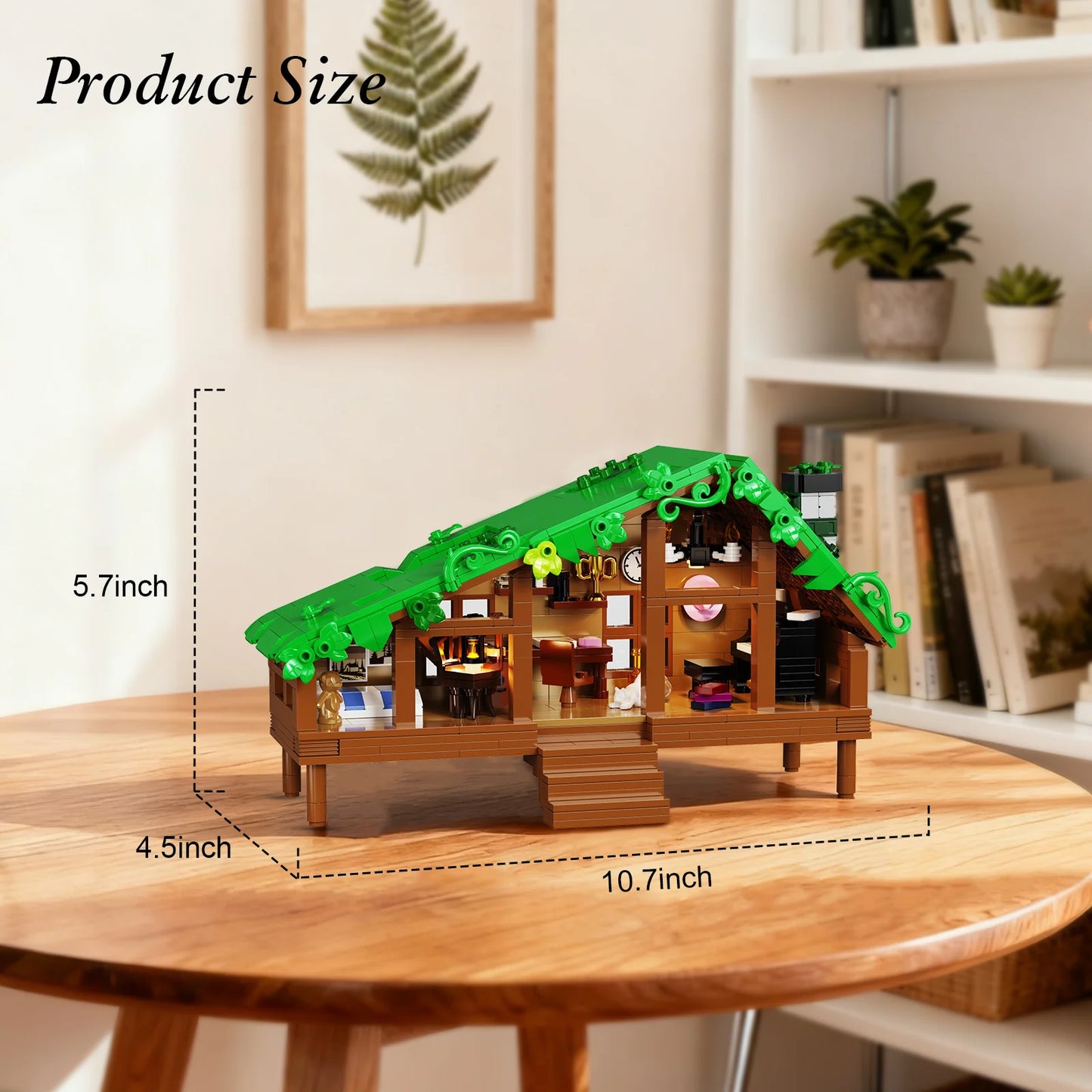 BuildMoc Folk Cabin Building Blocks Set 664-Piece