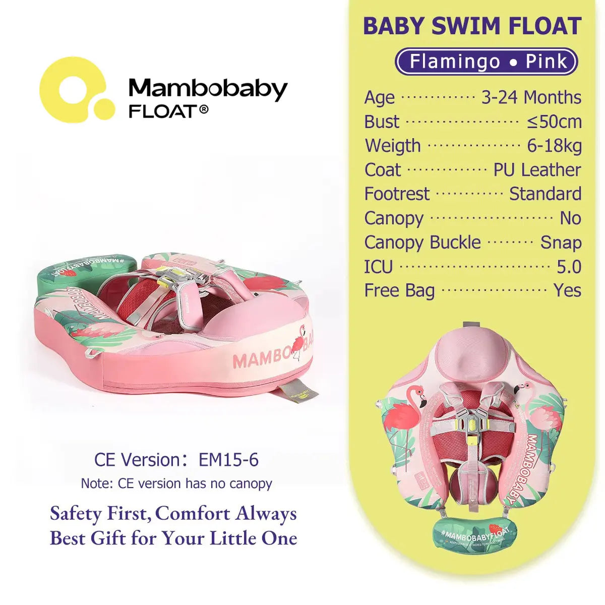 Mambobaby Baby Chest Float With Canopy