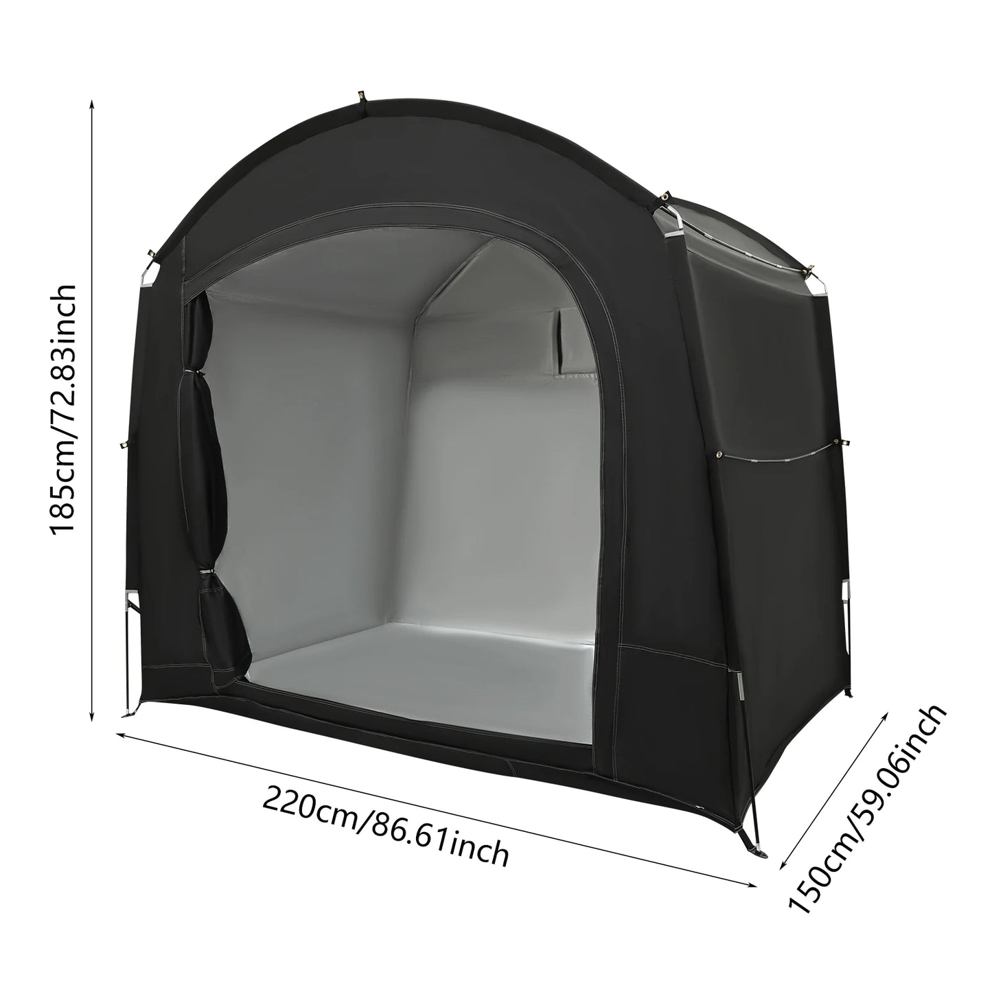 Bike Storage Shed Portable Waterproof Shelter For 1-4 Bikes