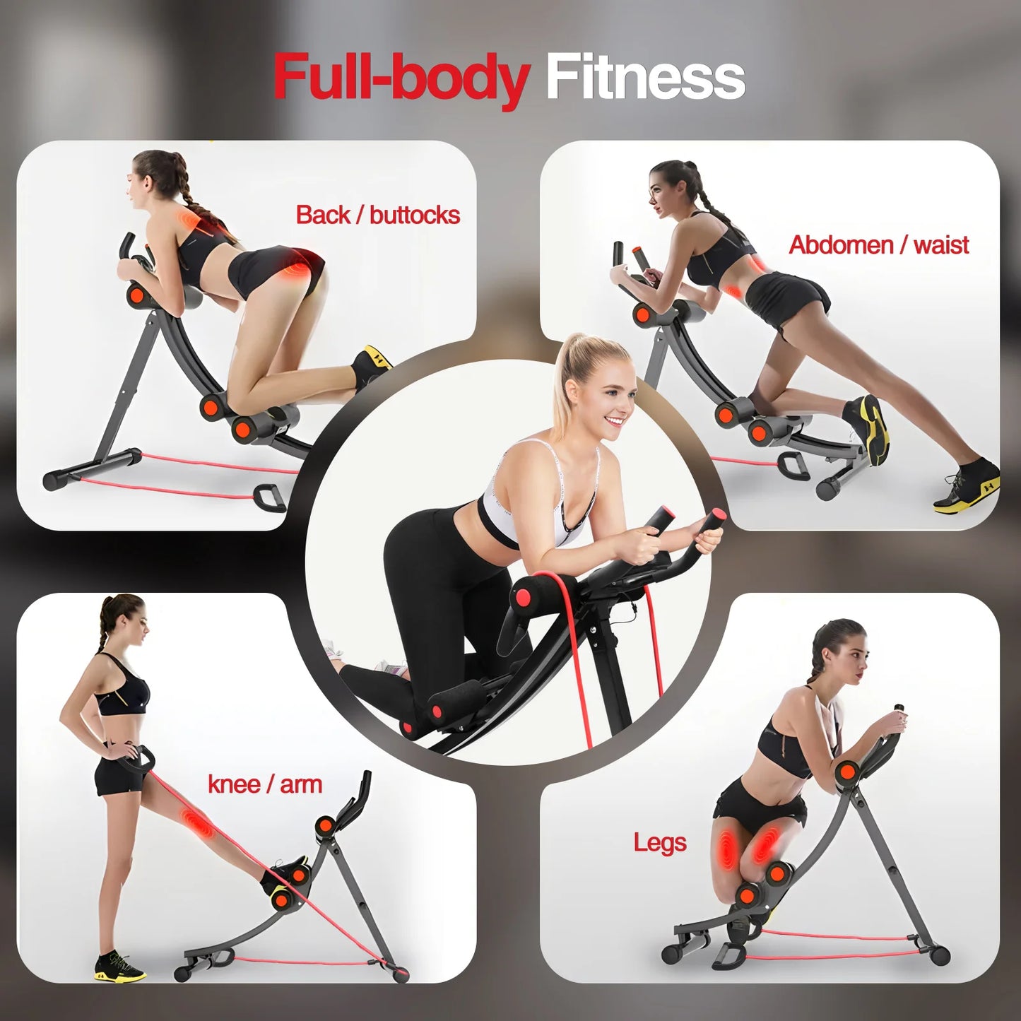 GIKPAL Foldable Ab Machine For Home Gym Core Trainer