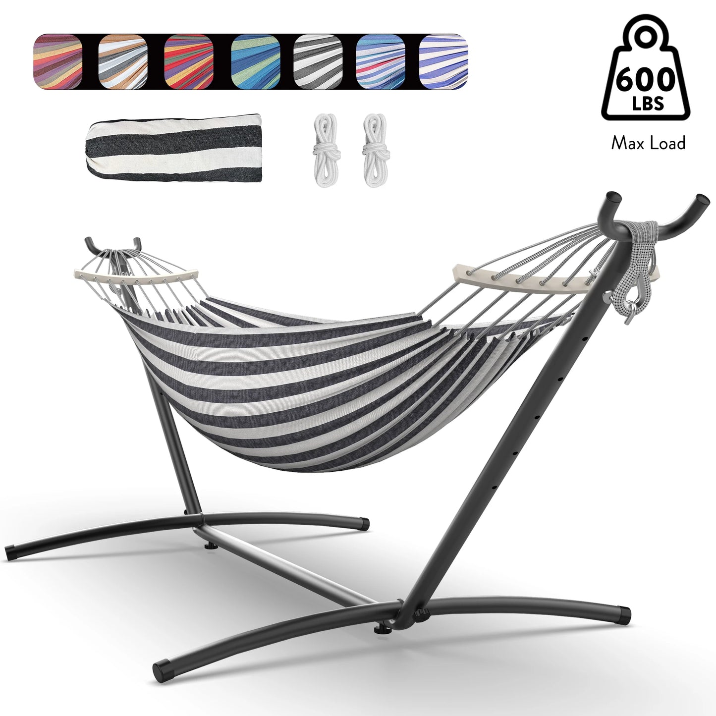 Gyroor 600 Lb Capacity Adjustable Hammock Stand, Outdoor