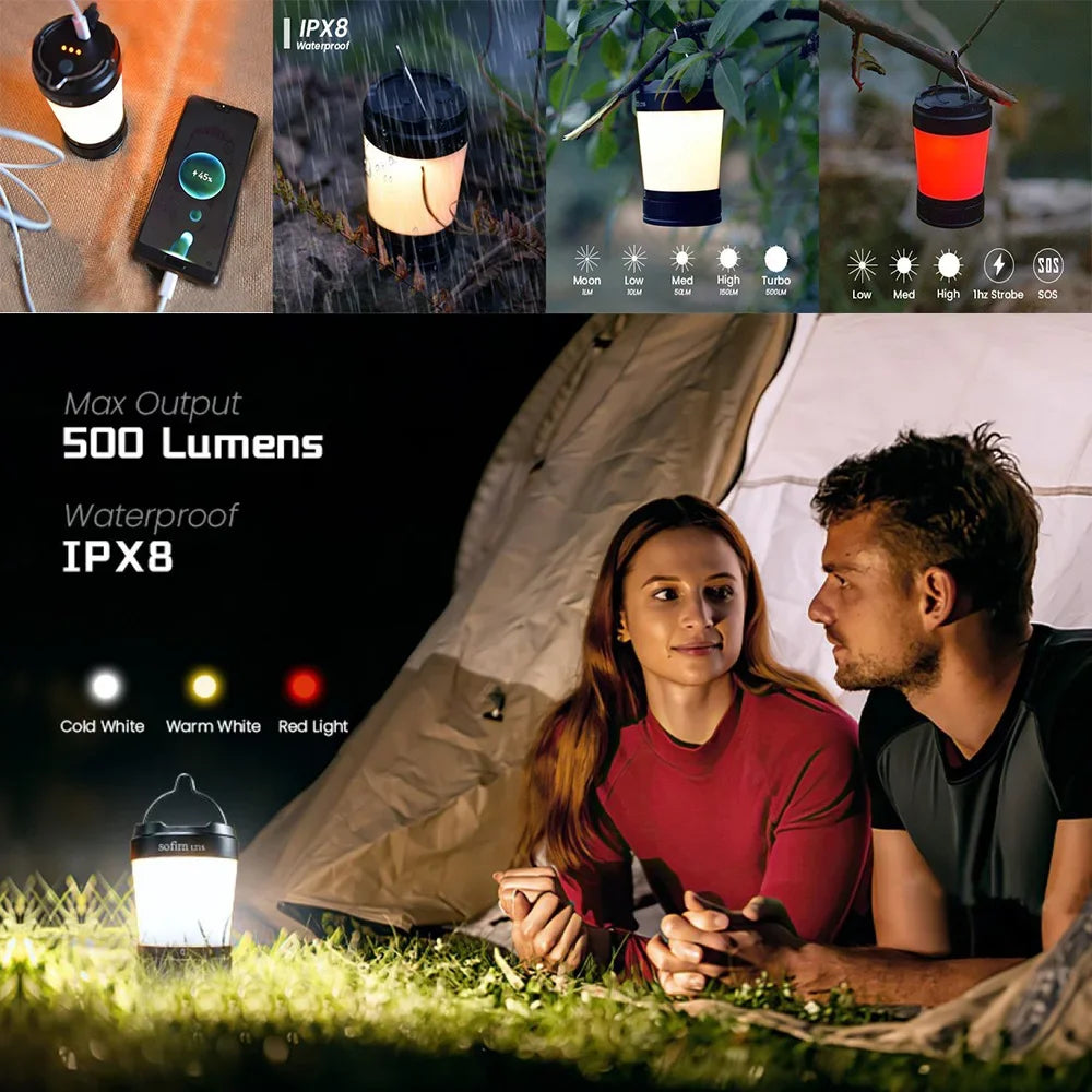 Sofirn LT1S Camping Light Lantern USB C Reverse Charging