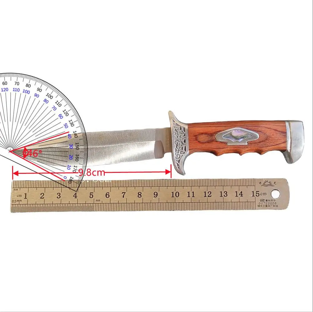 Doom Blade Fixed Wood Handle Camping Knife