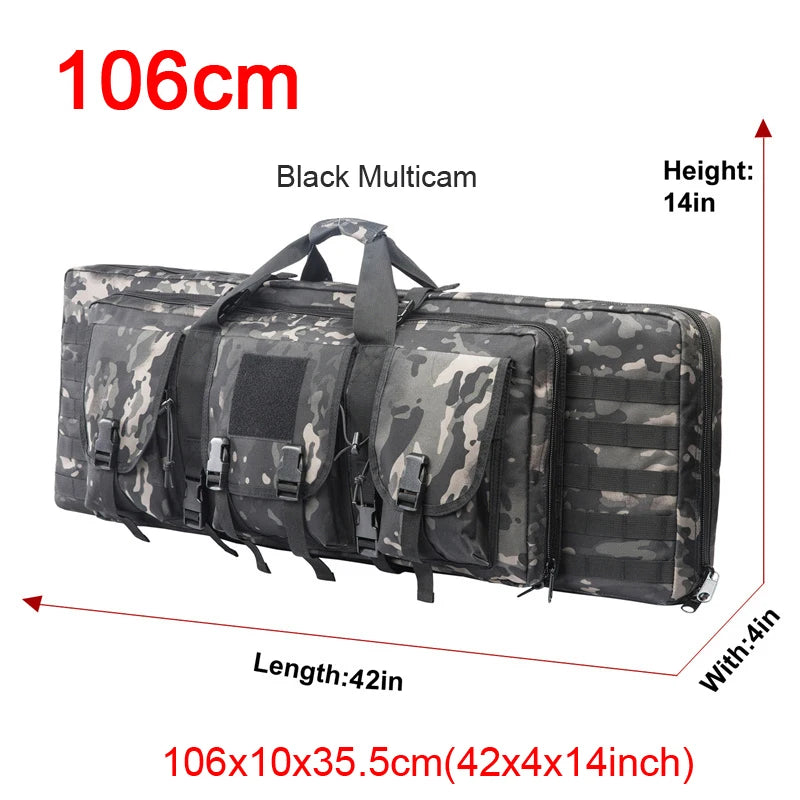LQARMY Tactical Double Rifle Case With MOLLE Bag