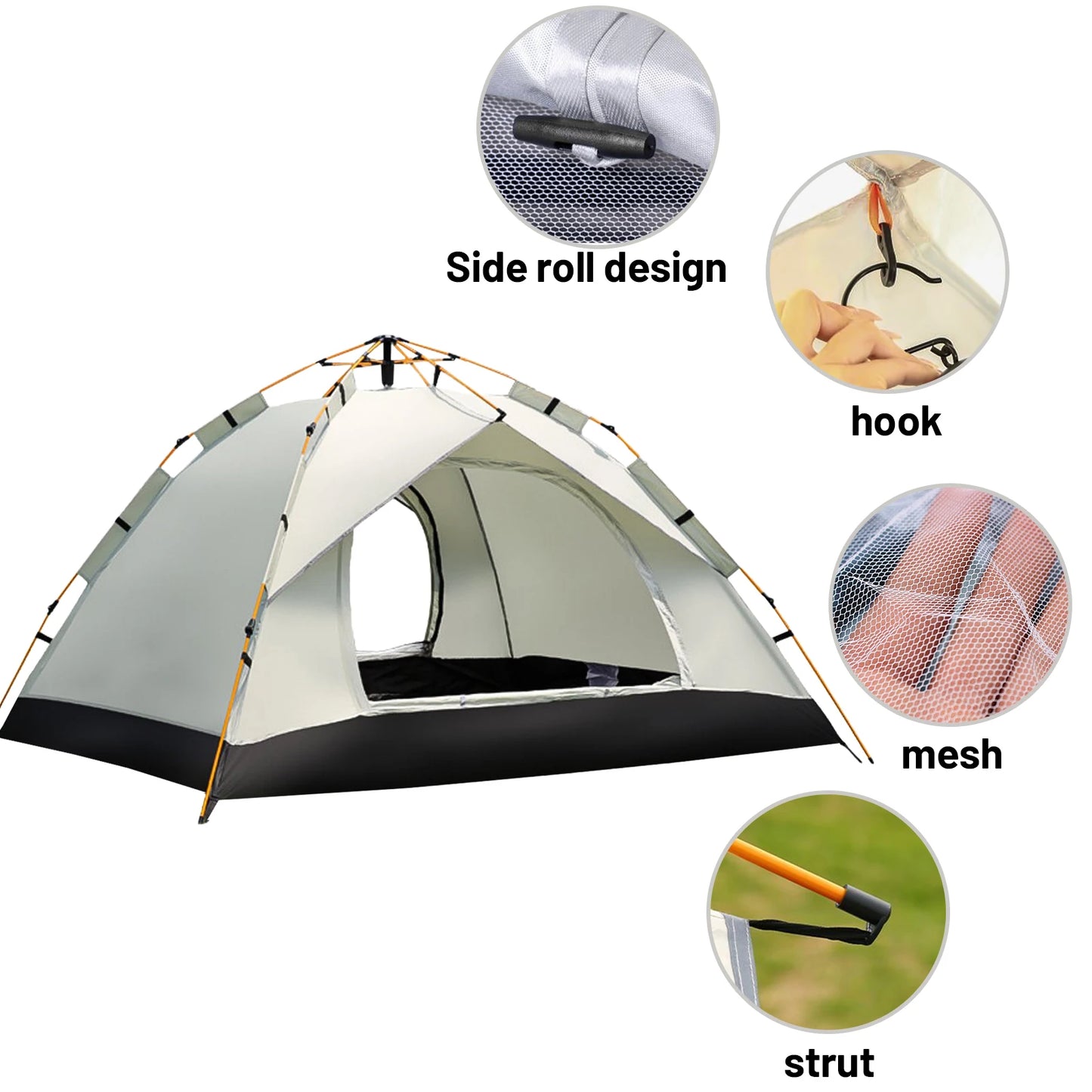 Pakicetus Small Silver Compact Auto Tent Sunshade
