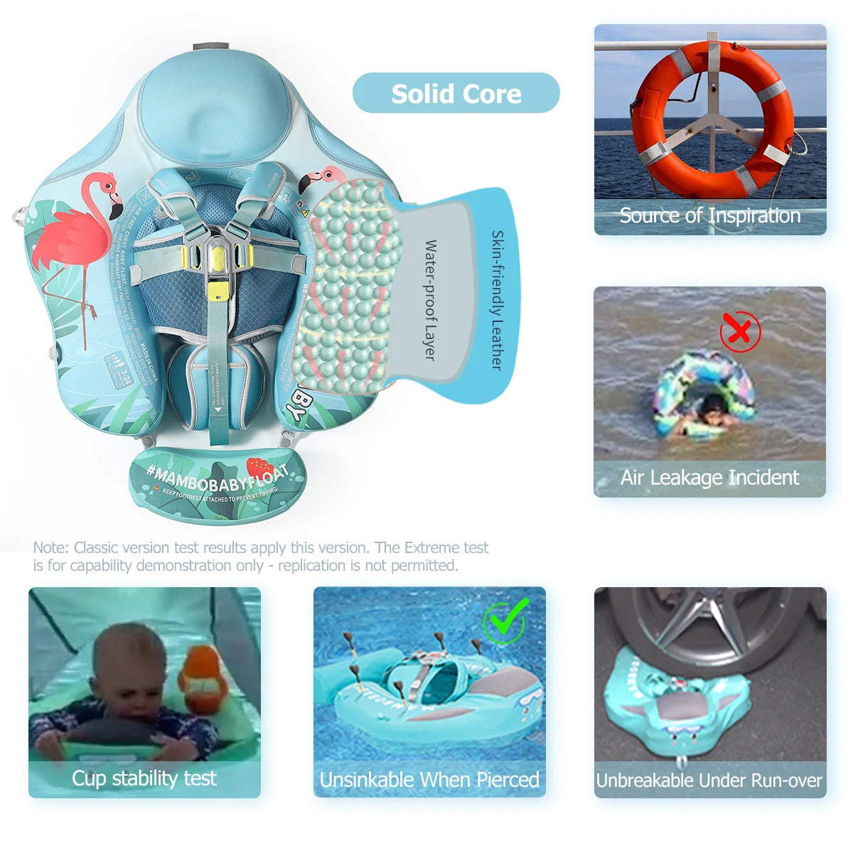 Mambobaby Baby Chest Float With Canopy