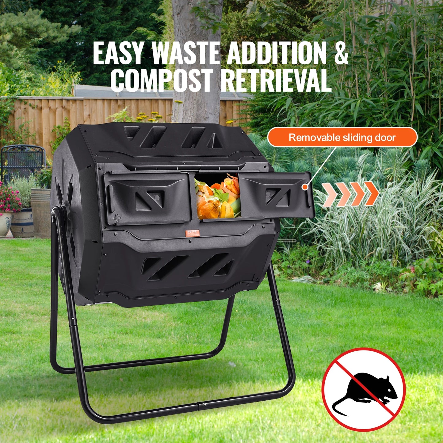 SucceBuy Dual Chamber Composting Tumbler