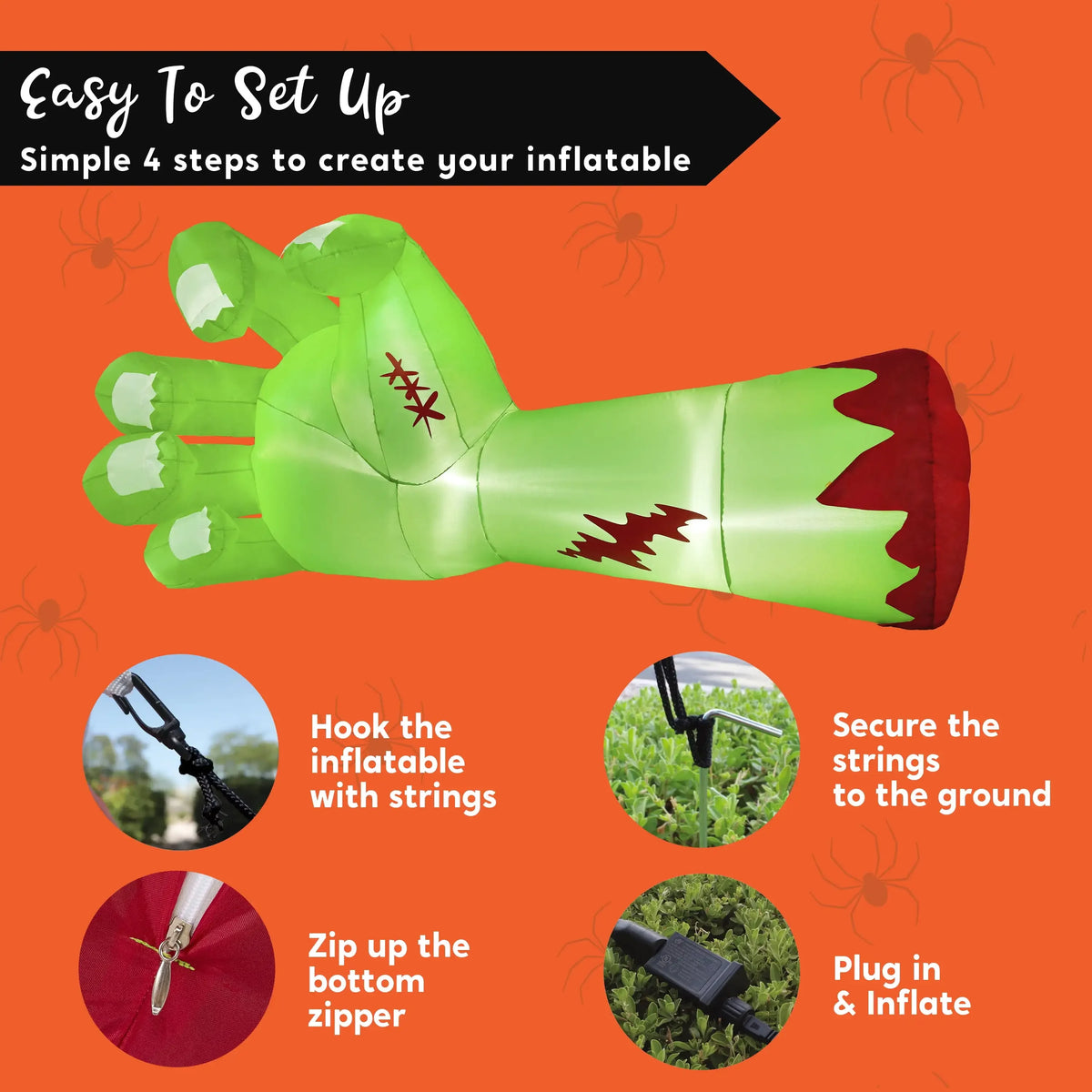 Joyfy Giant Zombie Arm Halloween Outdoor Inflatable