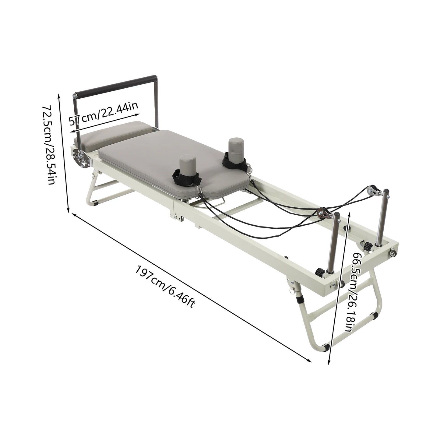Foldable Pilates Reformer Machine for Home Fitness Equipment