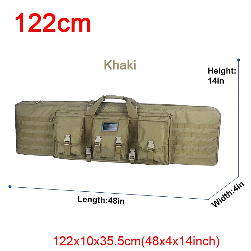 LQARMY Tactical Double Rifle Case With MOLLE Bag