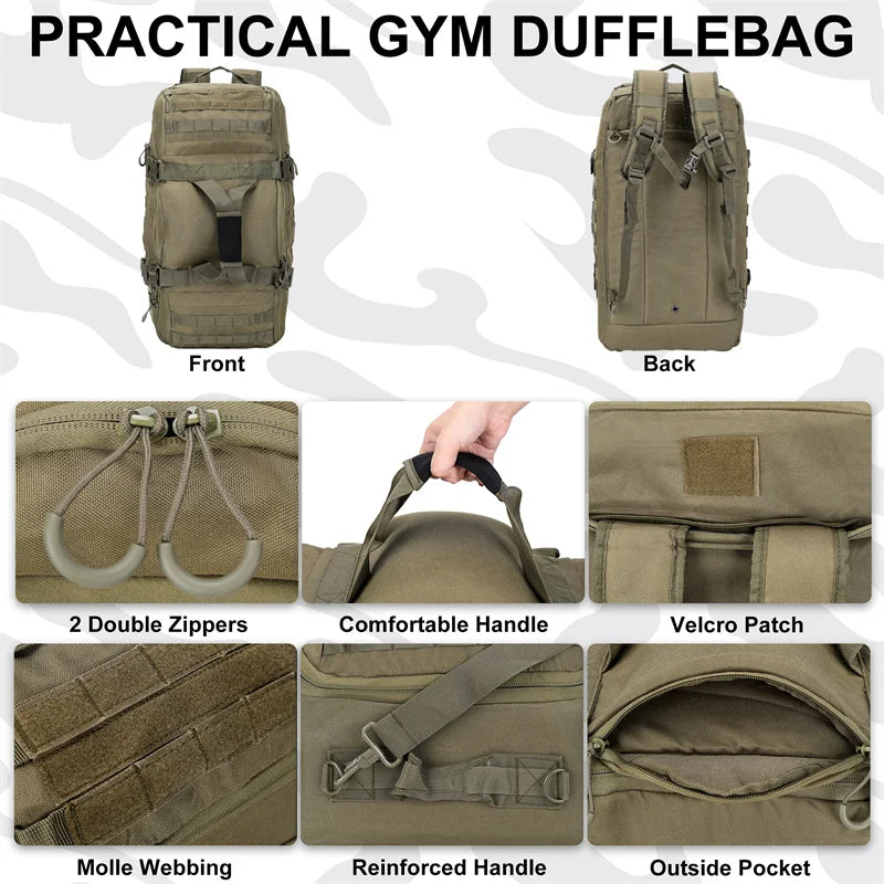 LQARMY Outdoor Tactical Backpack for Hiking and Camping