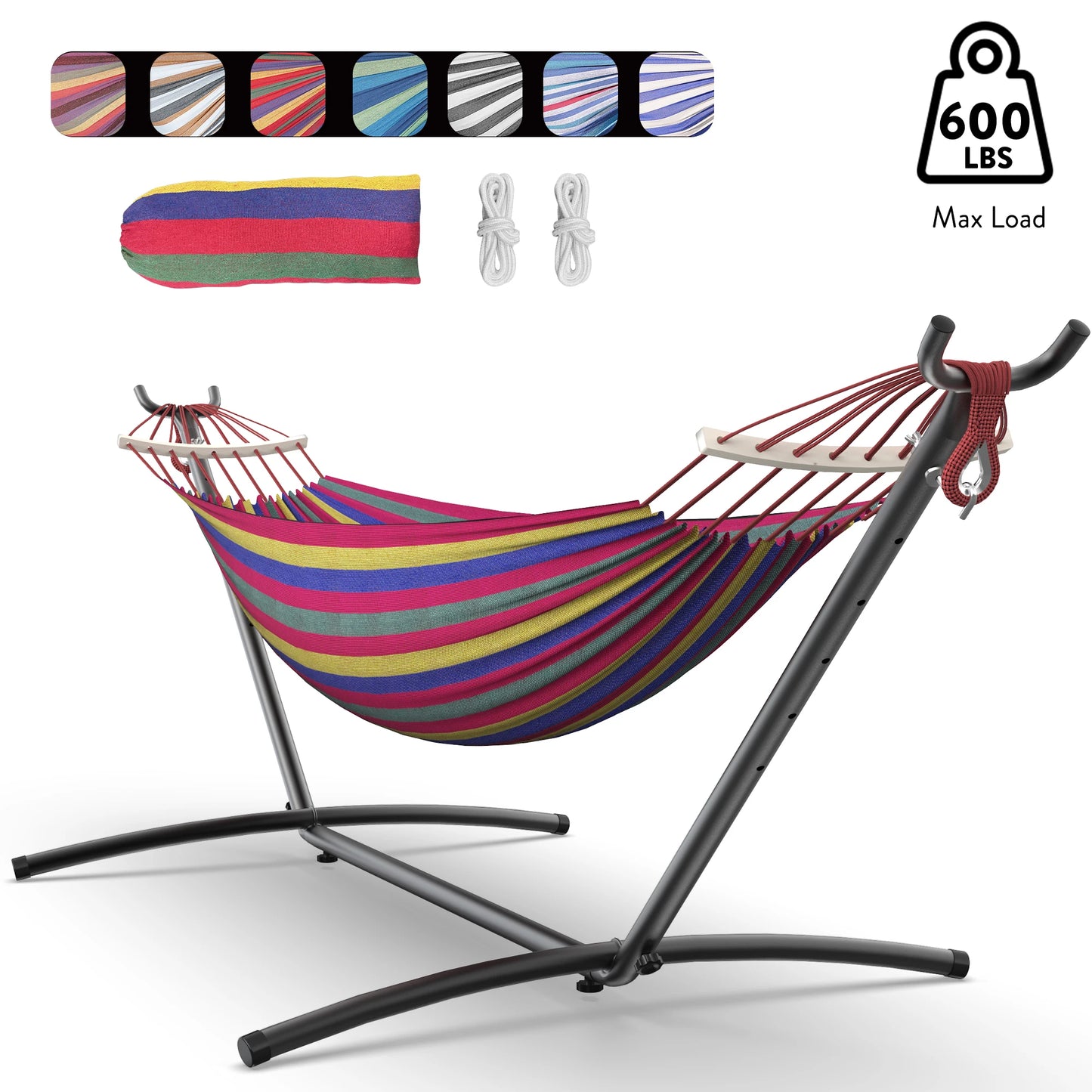 Gyroor 600 Lb Capacity Adjustable Hammock Stand, Outdoor