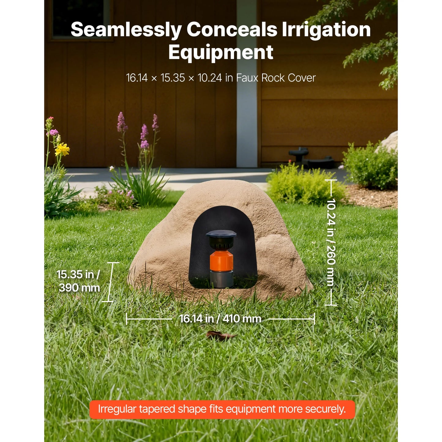 Faux Rock Outdoor Well Pump Cover For Landscaping