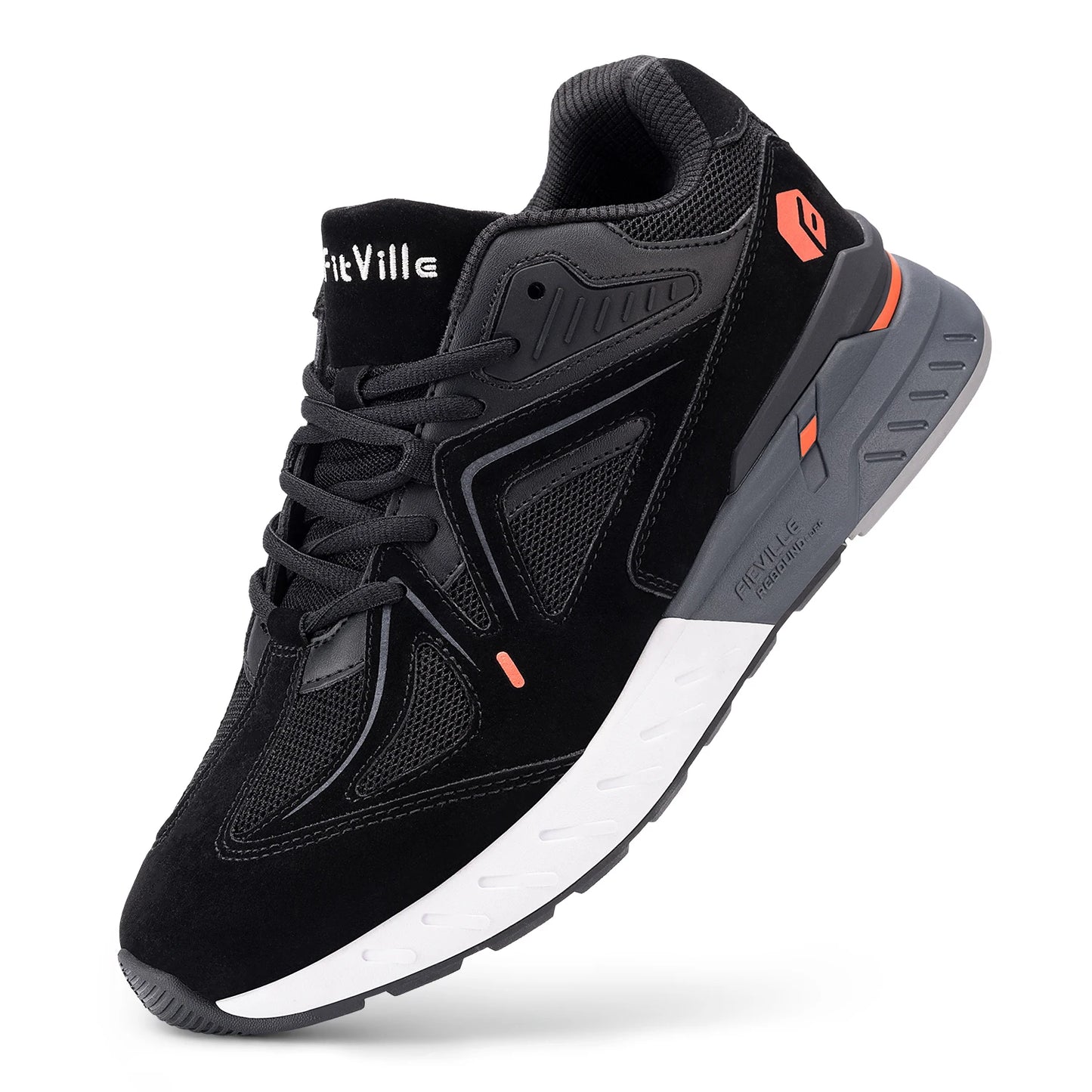 Fitville Mens Walking Shoes Extra Wide Arch Support