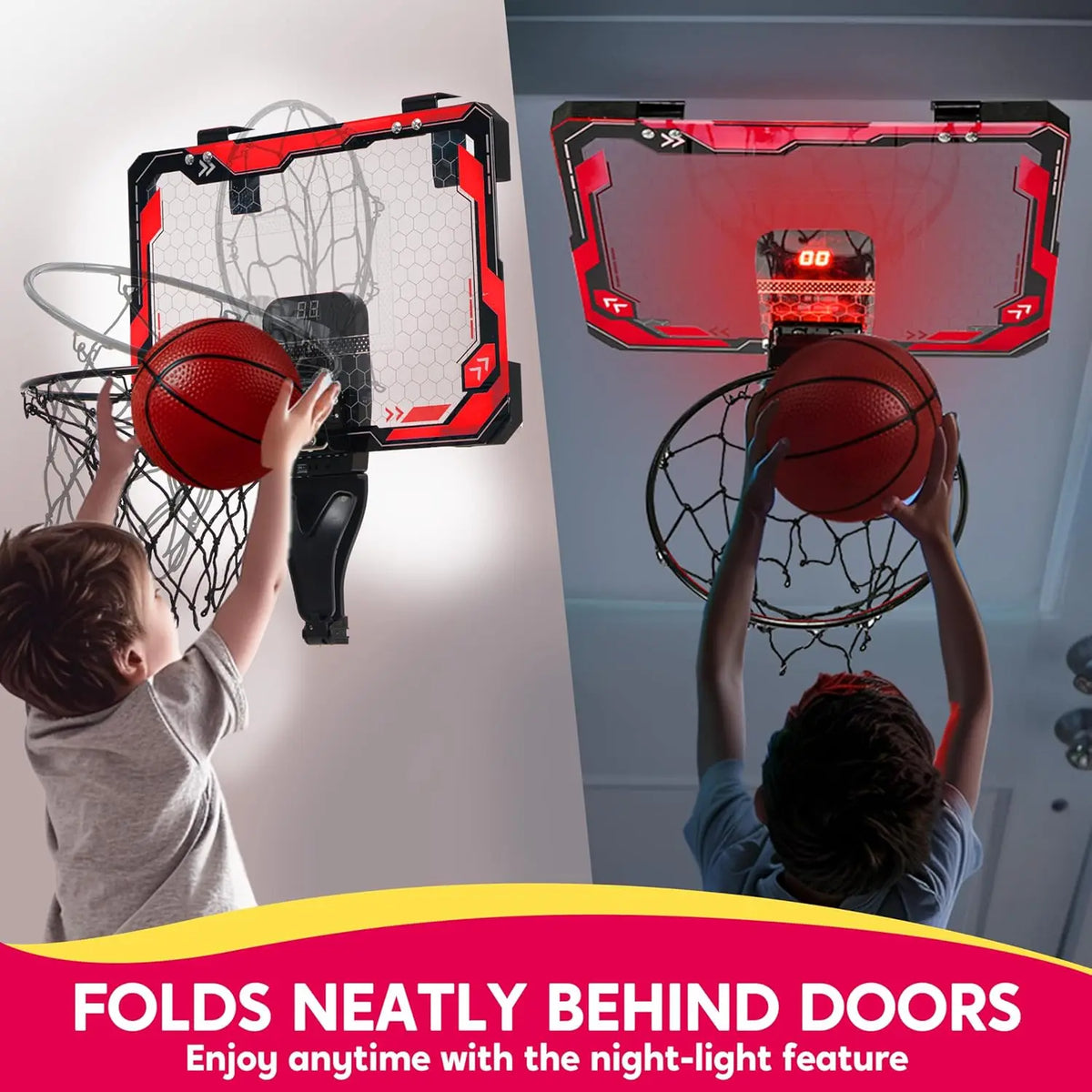 Joyfy Led Indoor Basketball Hoop For Kids