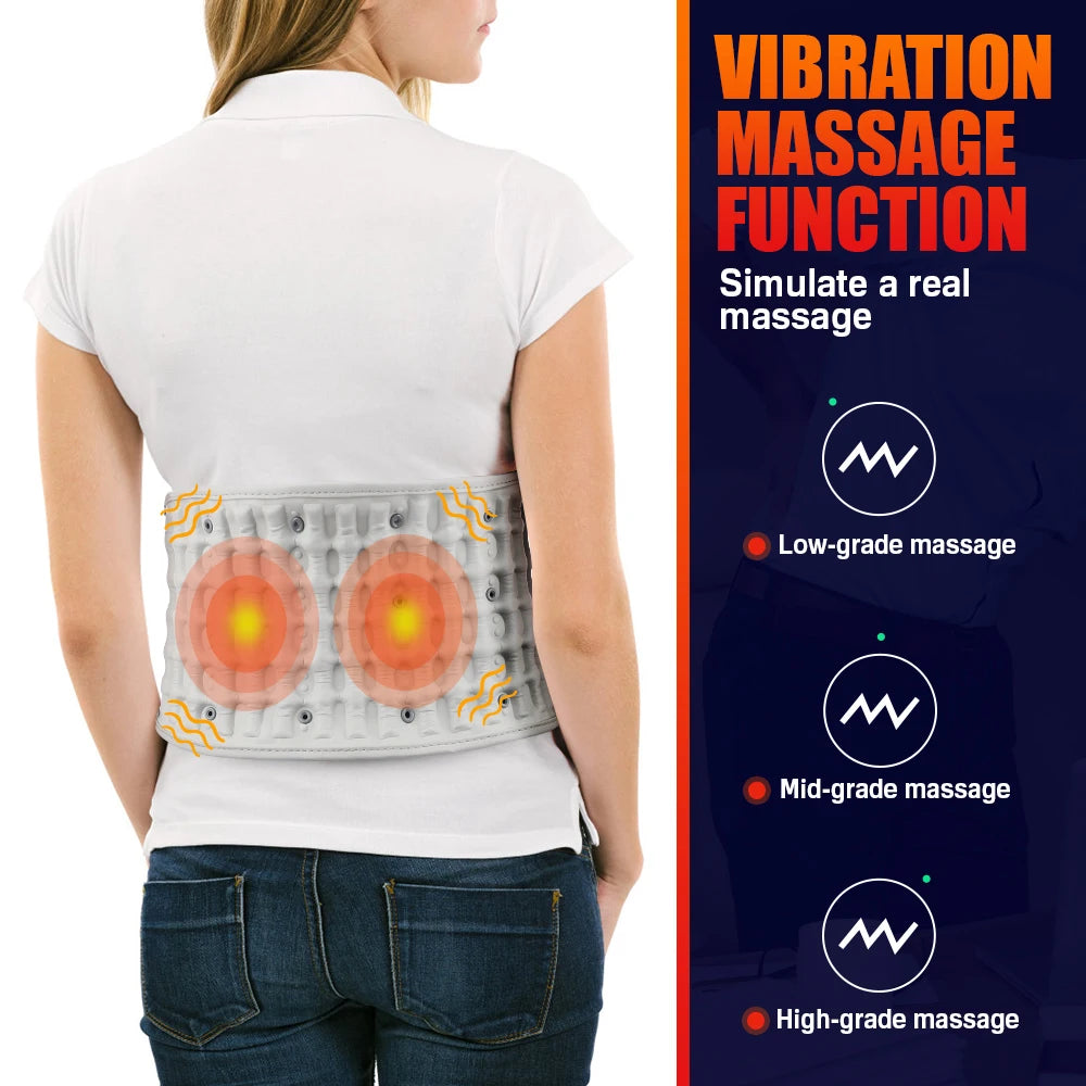 Pastsky Inflatable Lumbar Heating Massage Belt