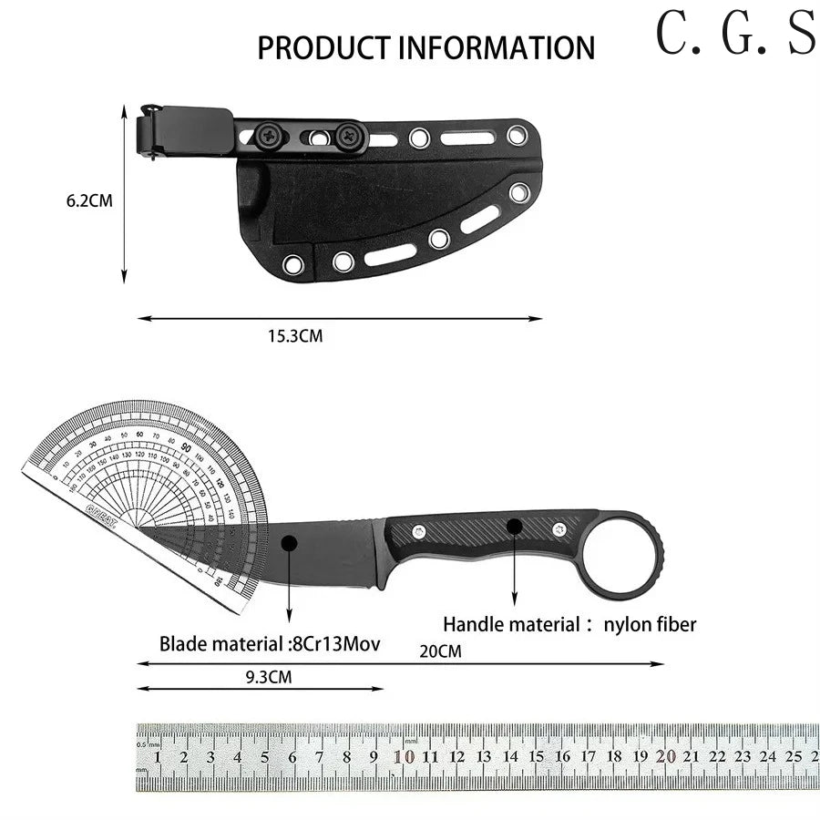 DIY Fixed Blade Outdoor Hunting Knife With Kydex Sheath