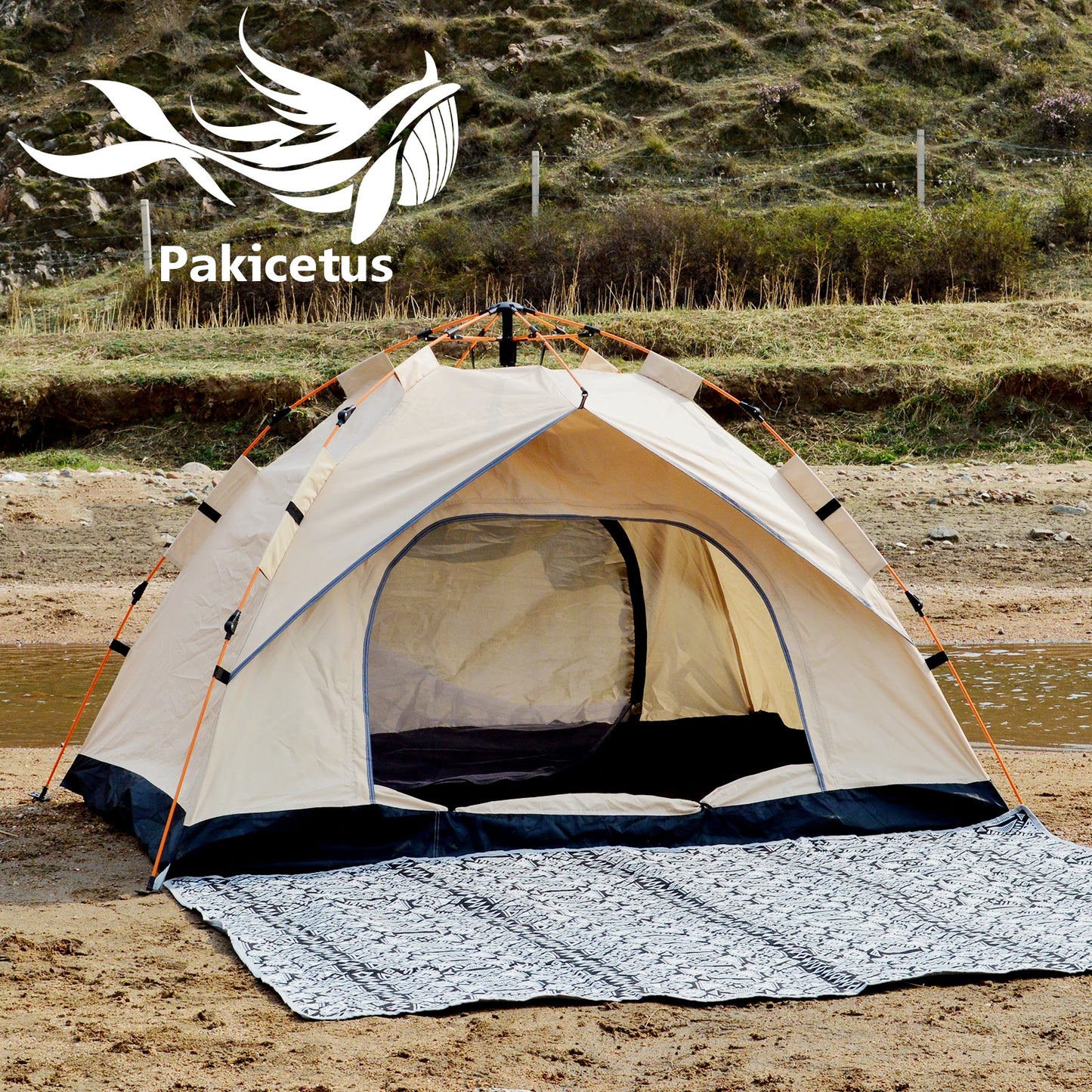 Pakicetus Portable 3-4 Person Instant Golden Tent