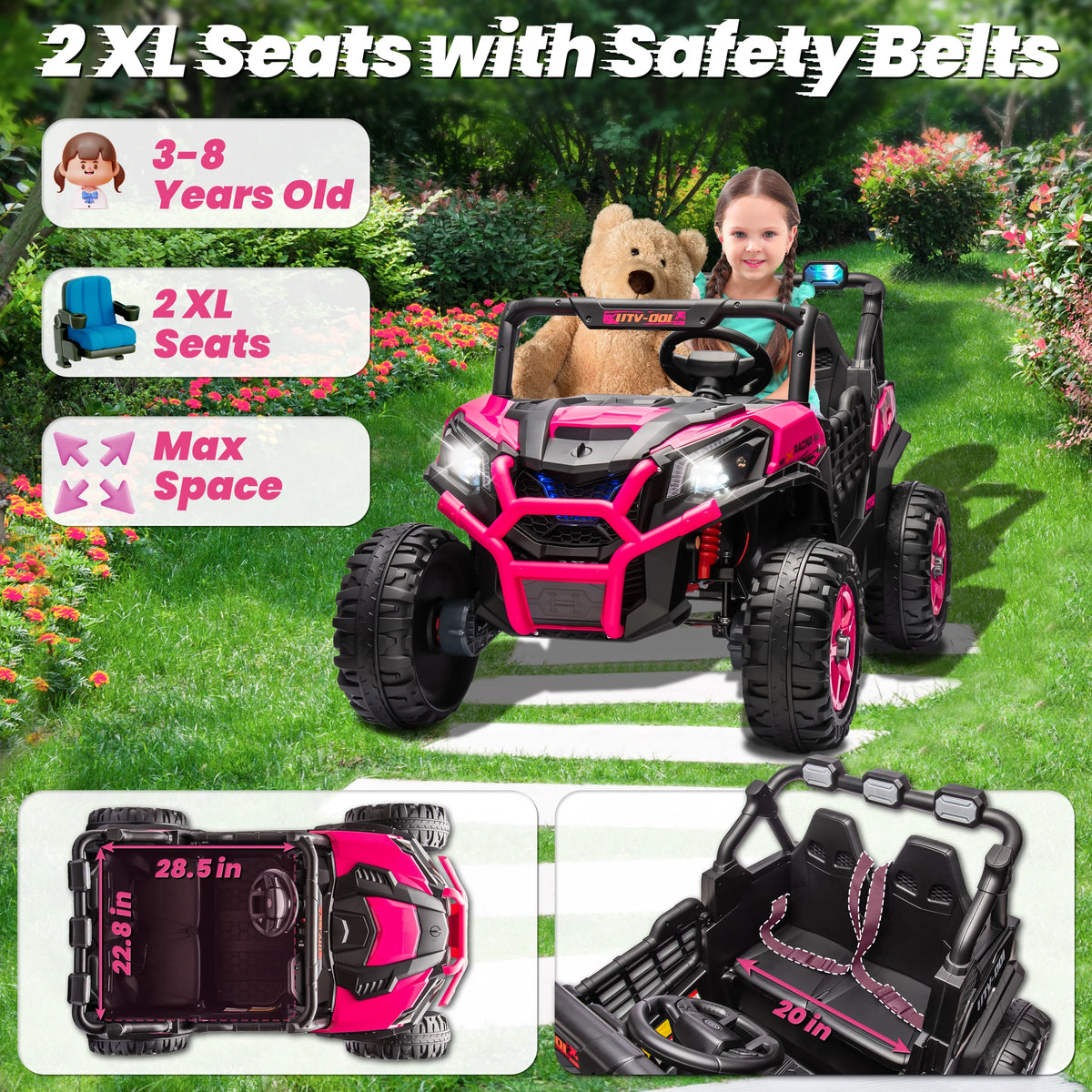 Joyracer 2 Seater Remote Control Off Road Ride On Car