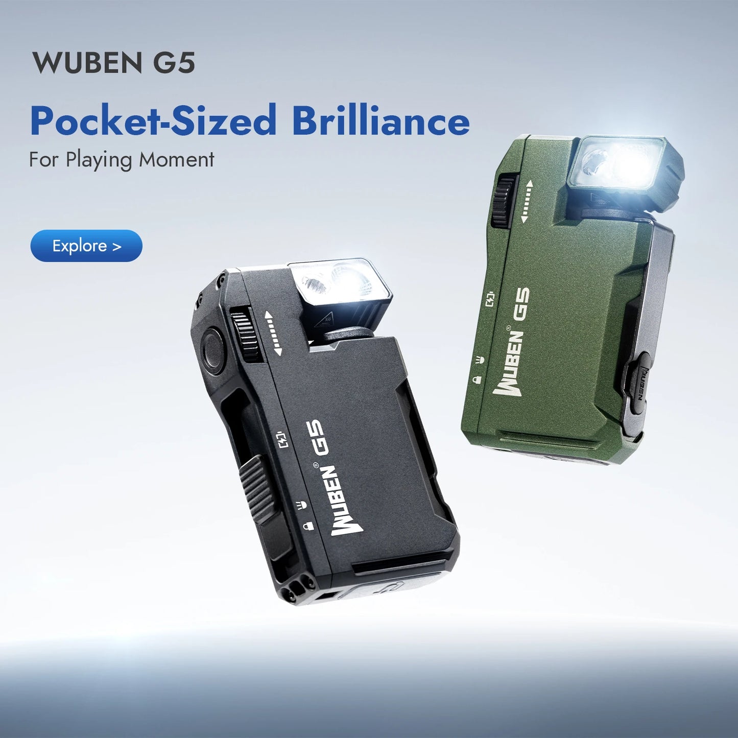 WUBEN G5 EDC Flashlight 400 Lumen USB-C Rechargeable
