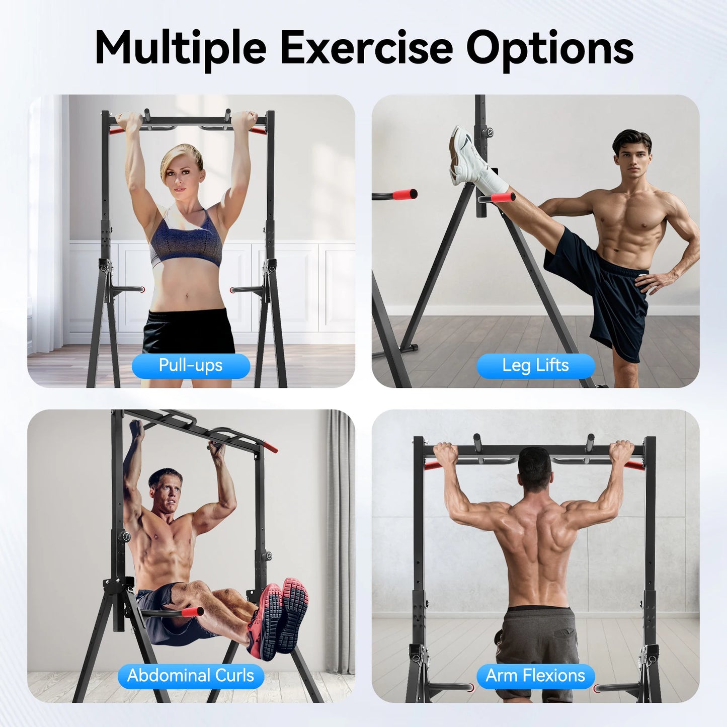 Adjustable Pull Up Bar For Home Gym 200kg Capacity