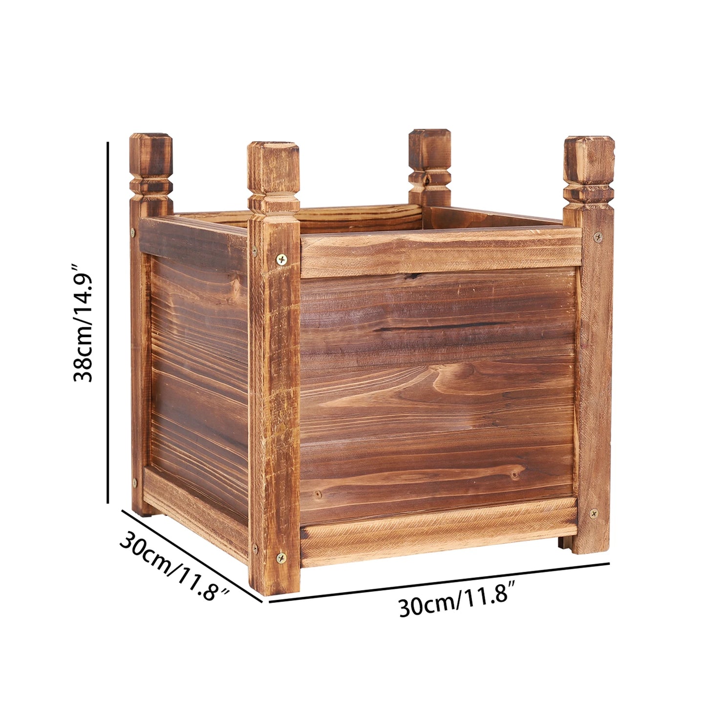 Wooden Raised Flower Bed Planter For Indoor Outdoor Use