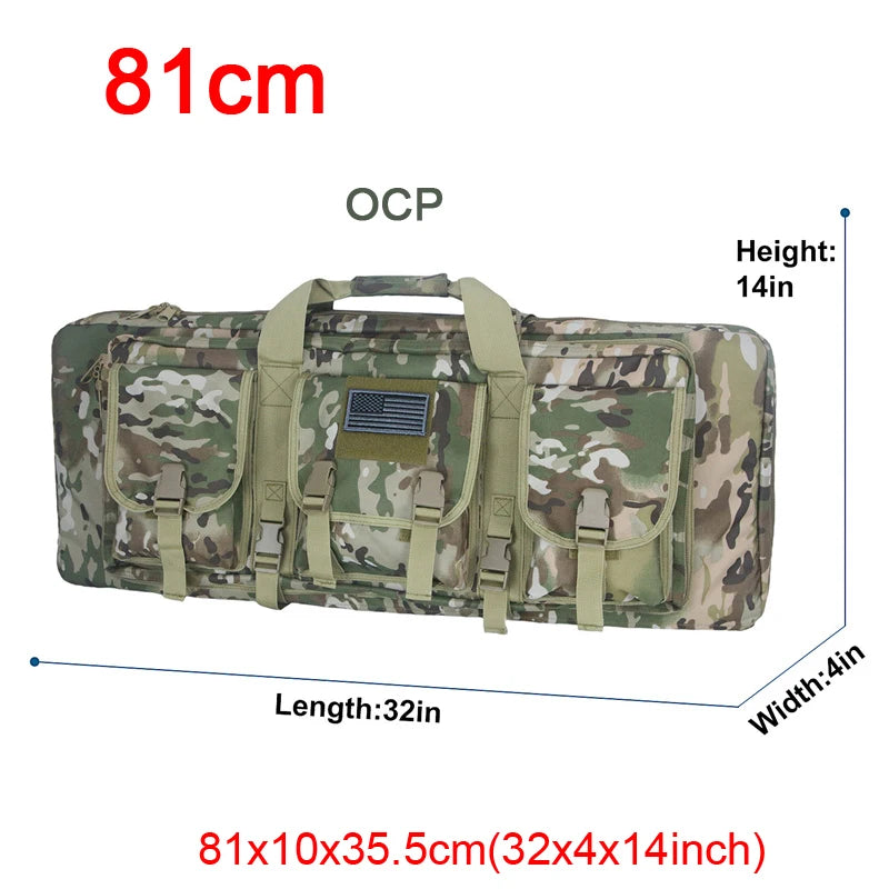 LQARMY Tactical Double Rifle Case With MOLLE Bag