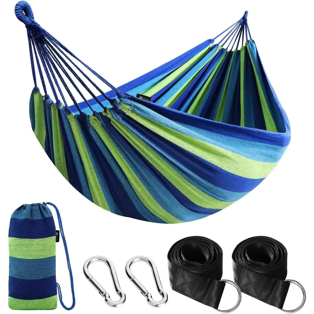 Xiuwo Portable Cotton Camping Hammock With Straps Bag