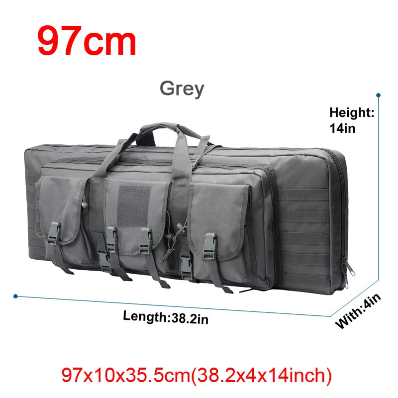 LQARMY Tactical Double Rifle Case With MOLLE Bag