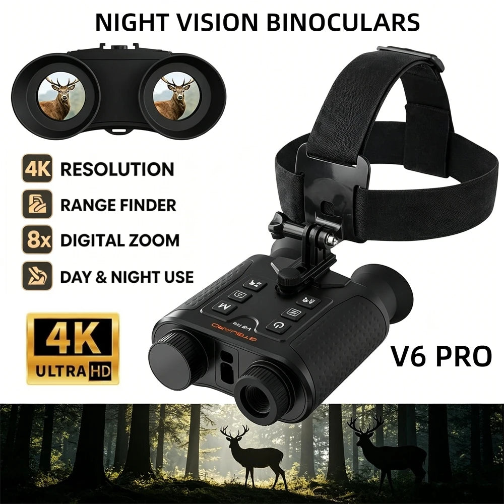 GTMEDIA Night Vision Binoculars V6 Pro 4K 8x Zoom